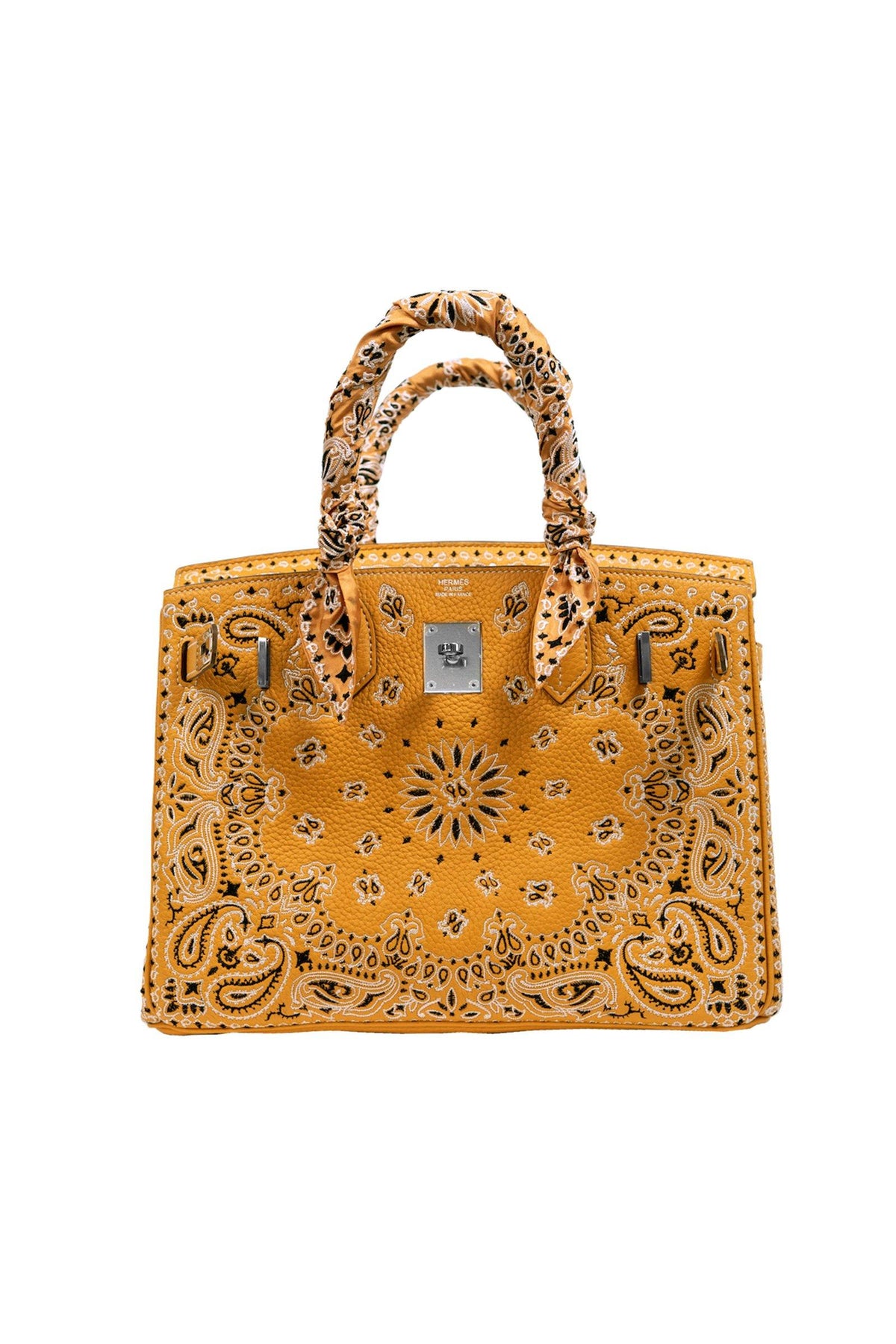 JAY AHR | Bandana Moutarde - Hermes Birkin 30 Marie France Van Damme 