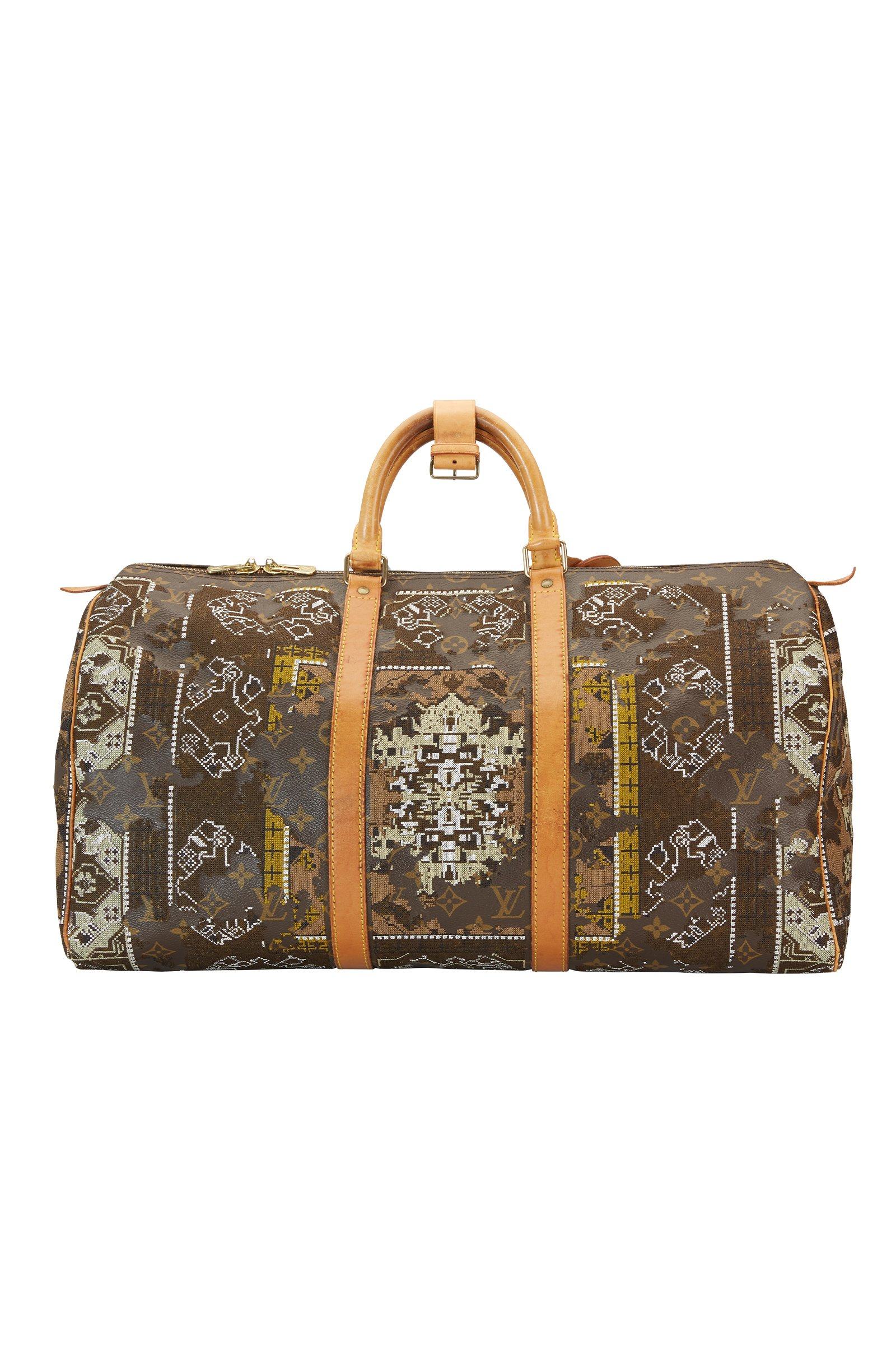 JAY AHR Persian Rug Act 2 Khaki White Louis Vuitton Keepall 50 Marie France Van Damme