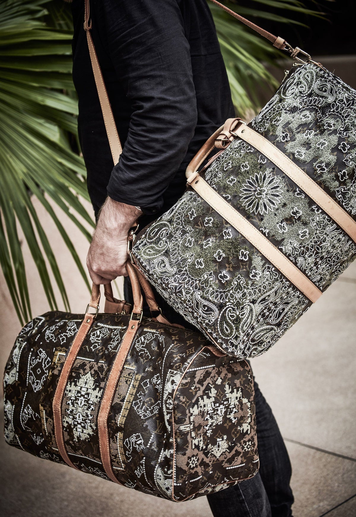 JAY AHR | Persian Rug Act 2 – Khaki White Louis Vuitton Keepall 50 Marie France Van Damme 