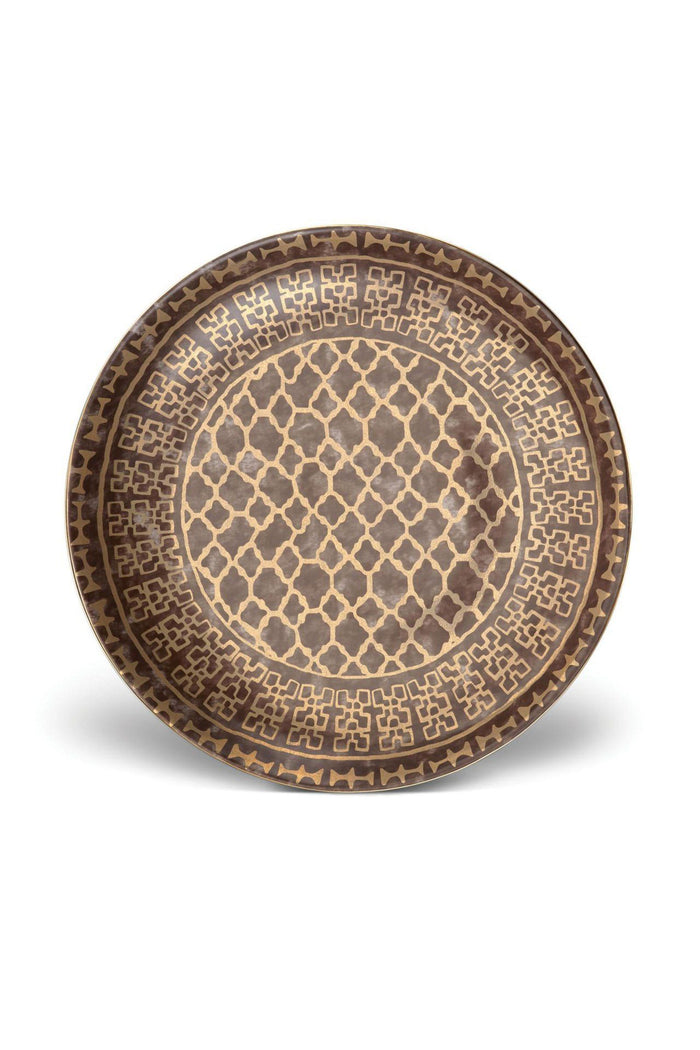 L’OBJET | Fortuny Ashanti Round Platter L'Objet Marie France Van Damme Large Gold Bronze 