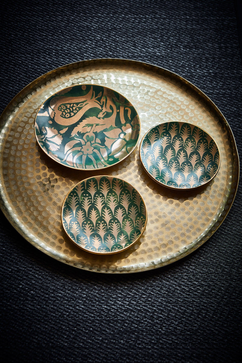 L'OBJET | Fortuny Piumette Canape Plates (Set of 4) Marie France Van Damme 