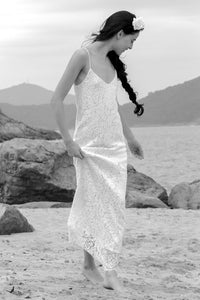 Long French Lace Cami Dress Marie France Van Damme 