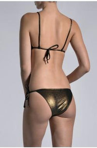 Metallic Rafia Triangle Bikini Swimwear Marie France Van Damme 