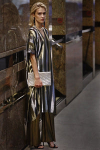 Metallic Stripe Midi Boubou Marie France Van Damme 
