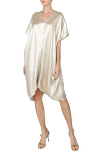 Midi Metallic Boubou Marie France Van Damme One Size New Gold 