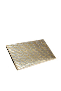 Monogram Metallic Leather Clutch Accessories Marie France Van Damme 