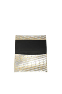Monogram Metallic Leather Clutch Accessories Marie France Van Damme 