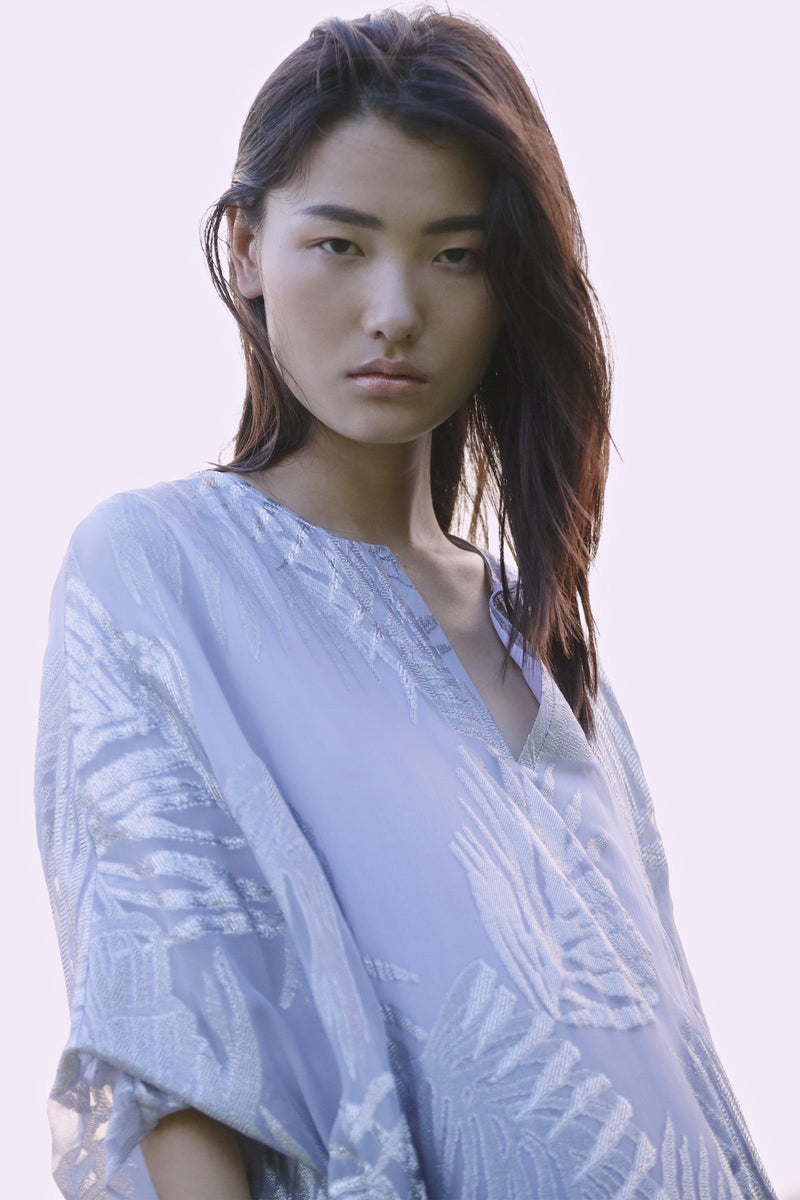 Palm Midi Metallic Boubou Caftans Marie France Van Damme 