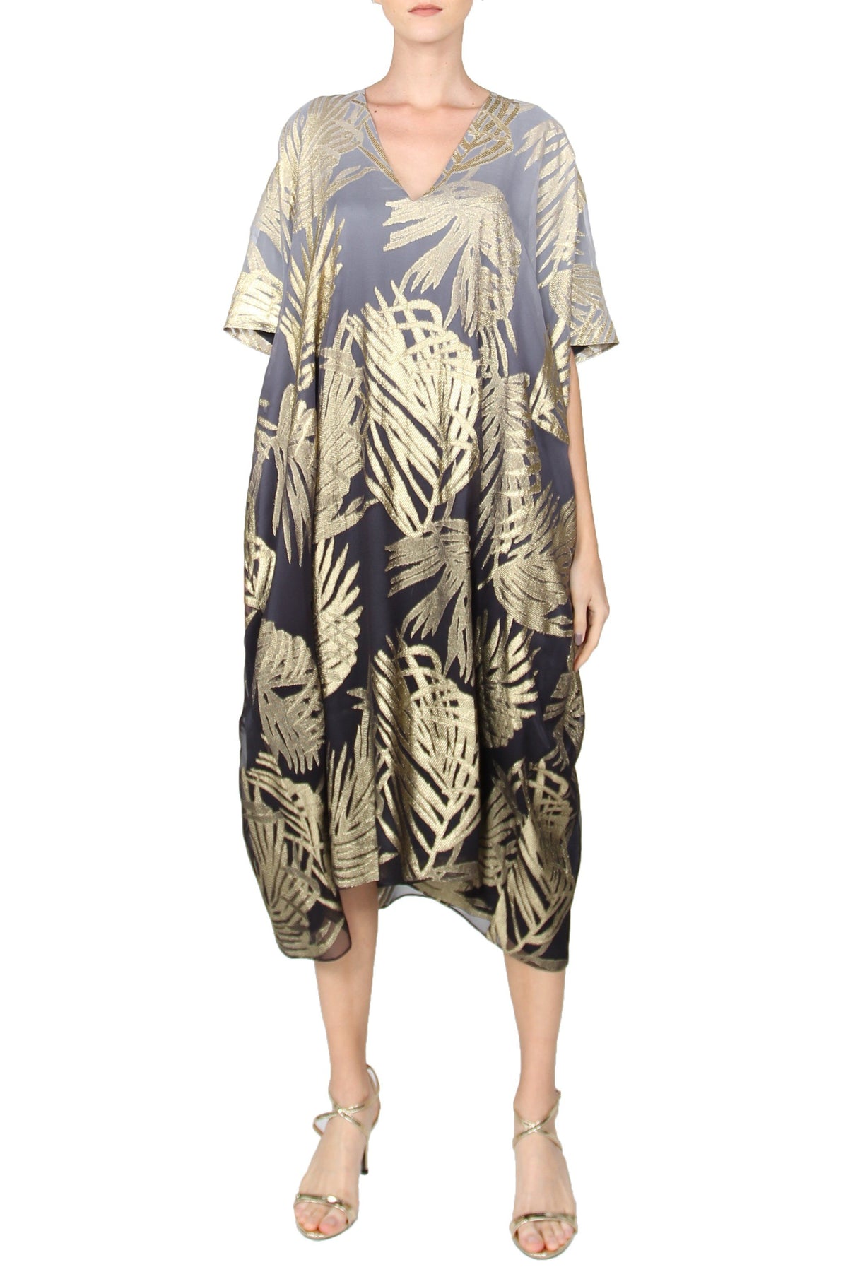 Palm Midi Metallic BouBou Marie France Van Damme One Size Black Gold Ombre 