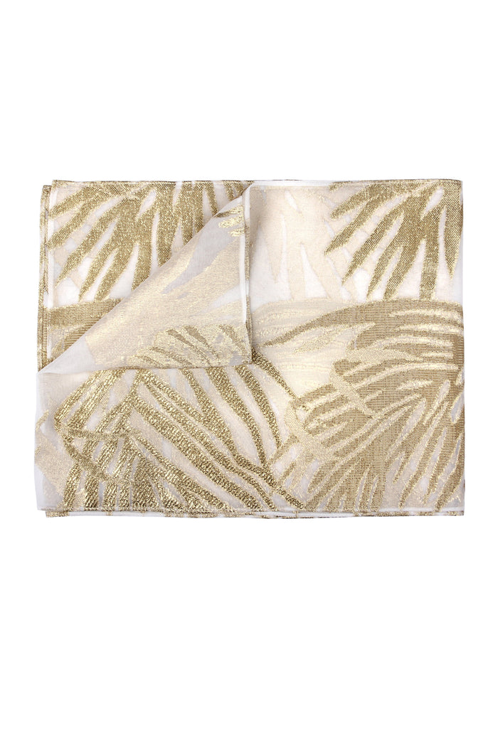 Palm Scarf Marie France Van Damme One Size White Gold 