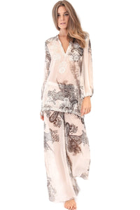 Puffy Sleeve Short Tunic Tunics Marie France Van Damme 