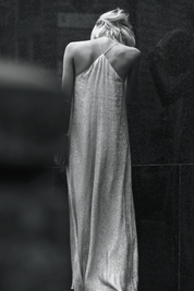 Racer Back Metallic Sun Dress Dresses Marie France Van Damme 