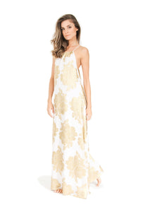 Racer Back Rose Lurex Dress