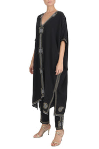 Raindrop Crepe de Chine Midi Boubou Caftans Marie France Van Damme 
