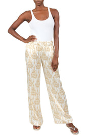 Satin Flare Pants Marie France Van Damme 0 Zatic Light Gold 