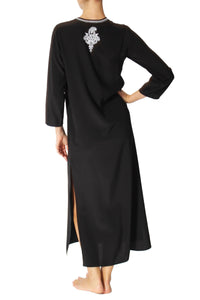 Silk Crepe de Chine Long Dress Marie France Van Damme 