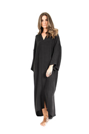 Silk Long Sleeve Croco Jacquard Boubou Marie France Van Damme 