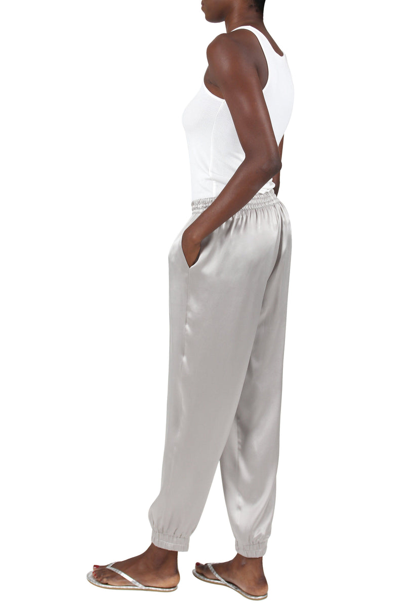 Silk Satin Track Pants Pants Marie France Van Damme 