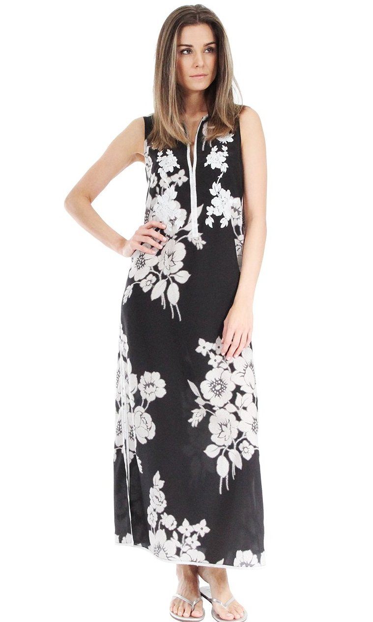 Sleeveless Rose Long Dress Dresses Marie France Van Damme 