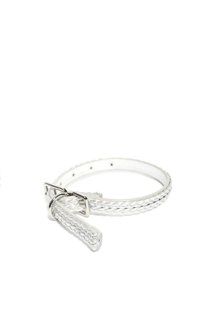 Smaller Dog Collar & Leash Set Accessories Marie France Van Damme Silver One Size 