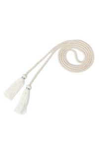 Tassel Cord Belt Accessories Marie France Van Damme One size White Silver 