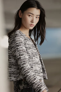 Tweed Metallic Jacket Outerwear Marie France Van Damme 