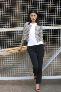 Tweed Metallic Jacket Outerwear Marie France Van Damme 