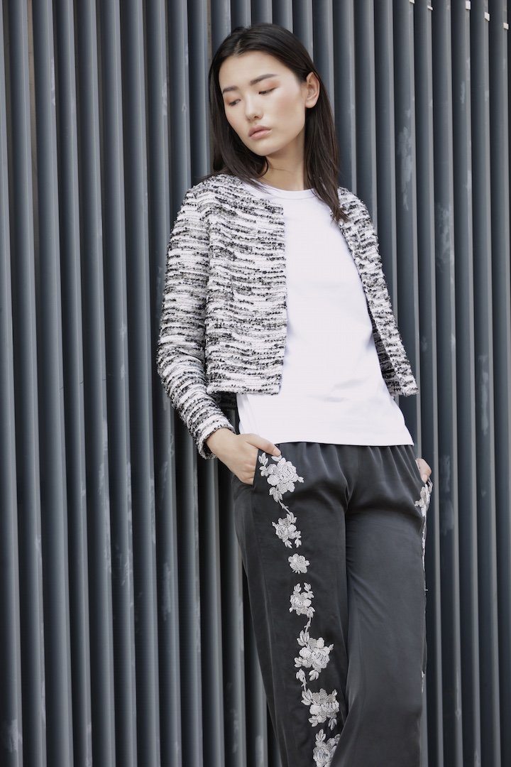 Tweed Metallic Jacket Outerwear Marie France Van Damme 