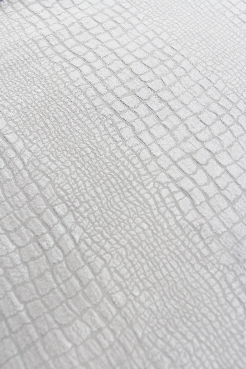 White Silk Croco Jacquard Boubou Caftan Caftans Marie France Van Damme 